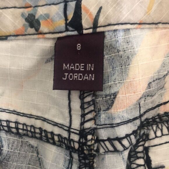 Bermuda shorts size 8 made in Japan Unbranded blue flowers - Picture 5 of 6